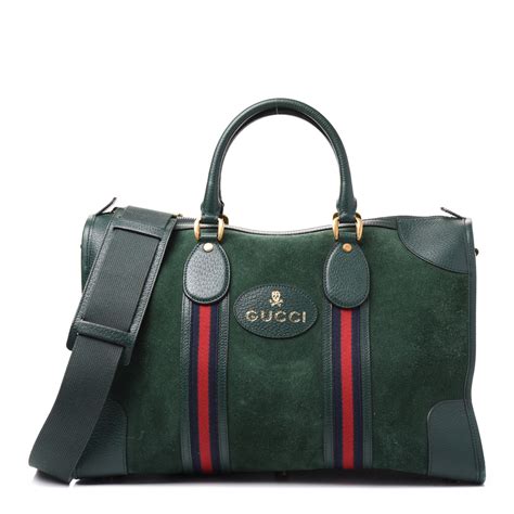 Gucci suede duffle bag